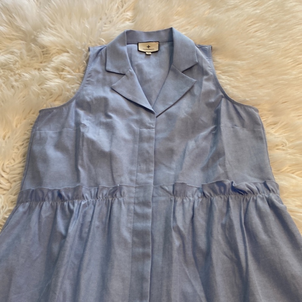 TUCKERNUCK Sleeveless Blue Button-Up Dress size M BNWOT - Picture 11 of 14